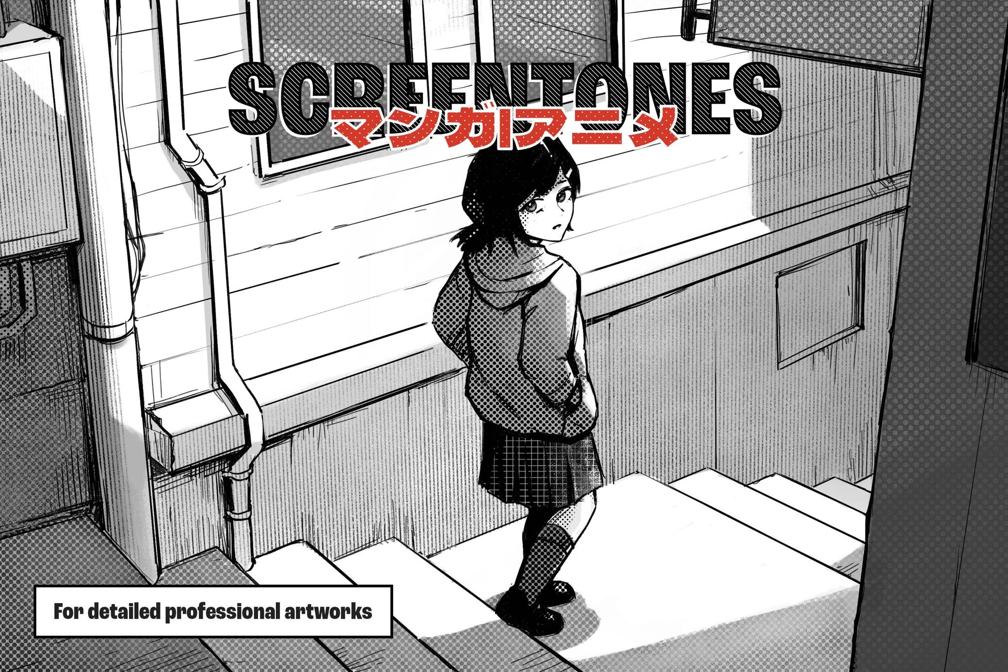 Manga Screentone Brushes for Illustrator