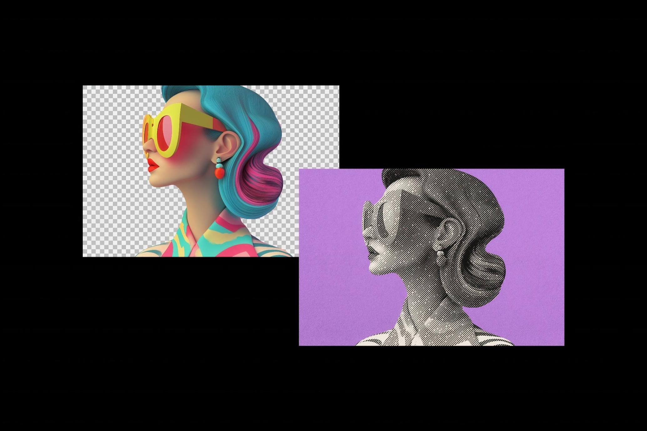 Halftone Patterns Photo Effect
